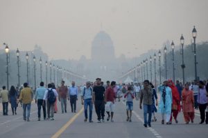 排灯节后的第二天，德里的空气质量处于“非常差”的级别